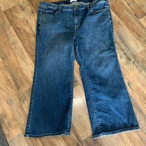 Lane Bryant Blue Flare Wide Leg Jeans